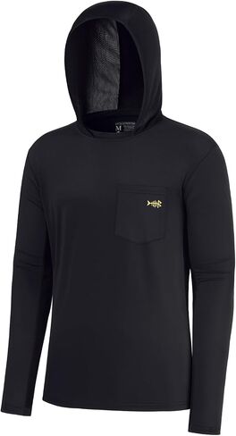 BASSDASH Men’s UPF 50+ Fishing Hoodie Shirts with Chest Pocket Lightweight UV Sun Protection Long Sleeve Hiking Sports FS34M in Saudi Arabia