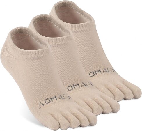 No Show Toe Socks for Men & Women, Coolmax 5-Finger Running Socks, Low Cut Athletic, Soft & Moisture-Wicking in Kuwait