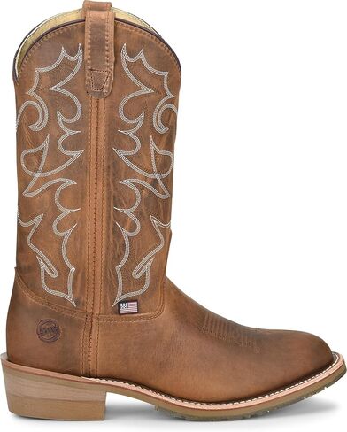 Double-H Boots: Mens USA-Made Gel Ice Cowboy Boots DH1552 Brown in Saudi Arabia