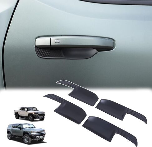 بالنسبة إلى Hummer EV ، فإن مقبض باب السيارة ، حماة الخدش ABS ، باب سيارة ألياف الكربون ، مقبض ، مقبض ، وعاء ، مقبض ، غطاء كوب ، غطاء حماية ، Hummer EV Pickup SUV 2024 2025 (أسود غير لامع) in Kuwait