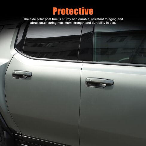 بالنسبة إلى Hummer EV ، فإن مقبض باب السيارة ، حماة الخدش ABS ، باب سيارة ألياف الكربون ، مقبض ، مقبض ، وعاء ، مقبض ، غطاء كوب ، غطاء حماية ، Hummer EV Pickup SUV 2024 2025 (أسود غير لامع) in Kuwait