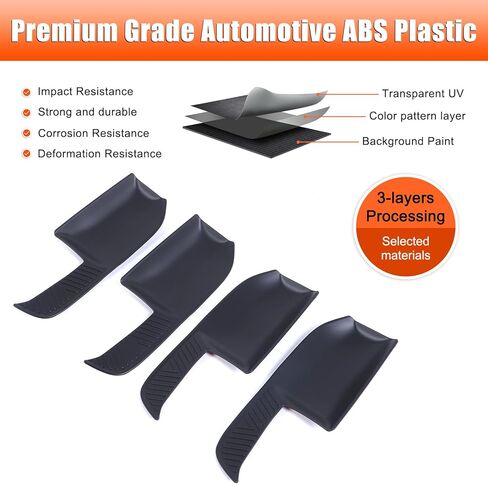 بالنسبة إلى Hummer EV ، فإن مقبض باب السيارة ، حماة الخدش ABS ، باب سيارة ألياف الكربون ، مقبض ، مقبض ، وعاء ، مقبض ، غطاء كوب ، غطاء حماية ، Hummer EV Pickup SUV 2024 2025 (أسود غير لامع) in Kuwait