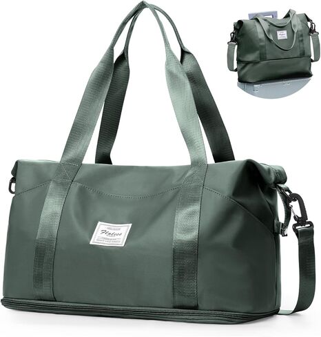حقيبة القراصنة القماش الخشن ، Gym Sports Tote Gym for Spirit Airlines Personal Item Bag 18x14x8 ، قابلة للطي ، حمل على الكتف قابلة للتوسيع أسبوعًا طوال الليل للنساء ، الأخضر in Saudi Arabia