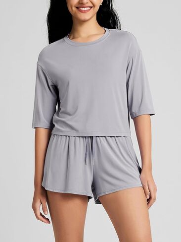 Ododos Women's Peachsoft Lounge Shorts High Weist Weist Weart Related Fit Fit Pajama Bottom in Saudi Arabia