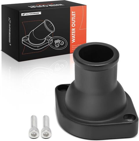 A-Premium Polished Aluminum Straight Water Neck/Thermostat Housing Compatible with GM Small Block LS,with 2 Bolts, 4.7L 5.3L 5.7L 6.0L in Saudi Arabia