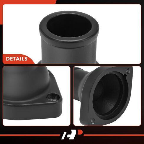 A-Premium Polished Aluminum Straight Water Neck/Thermostat Housing Compatible with GM Small Block LS,with 2 Bolts, 4.7L 5.3L 5.7L 6.0L in Saudi Arabia