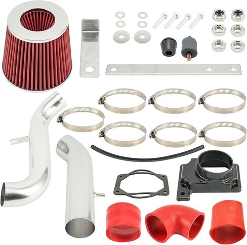 Philtop 2.75 "نظام طقم إدخال الهواء البارد متوافق مع Mitsubishi Eclipse 2000-2005 2.4L L4 ، الأداء العالي ، الأحمر in Kuwait