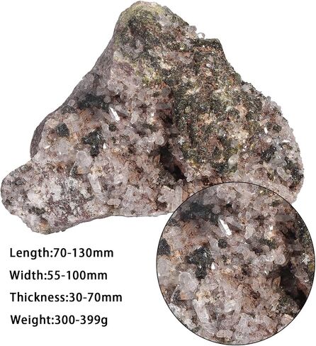 Rockcloud Natural Epidote Raw Crystal Stone Cluster Irregular Shaped Specimen for Home Decoration, 0.02 lb to 0.11 lb in Saudi Arabia