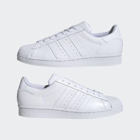 adidas Originals Men's Super-Star Sneaker, White/Black/White, 10 in Saudi Arabia