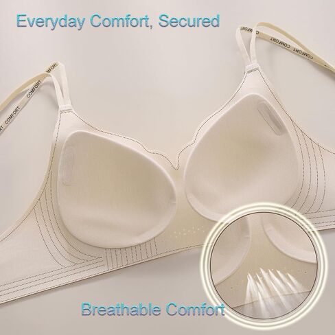 Seamless Bra and Panty Set for Petite Women and Girls, Comfort Underwear Lingerie, 3-in-1 Double Strap Bra for Slim Body Fit in Saudi Arabia