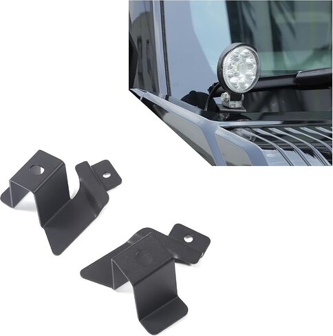 بالنسبة إلى Hummer EV Accessories Hood Light Mount Brackets ، أقواس الخفيفة الخفيفة الأمامية A-Pillar LED Mounts LED Cube Work Light Bods متزايدة بين قوسين متوافقة مع Hummer EV 2024+ (أسود) in Saudi Arabia