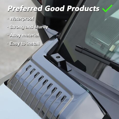 بالنسبة إلى Hummer EV Accessories Hood Light Mount Brackets ، أقواس الخفيفة الخفيفة الأمامية A-Pillar LED Mounts LED Cube Work Light Bods متزايدة بين قوسين متوافقة مع Hummer EV 2024+ (أسود) in Saudi Arabia
