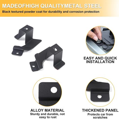 بالنسبة إلى Hummer EV Accessories Hood Light Mount Brackets ، أقواس الخفيفة الخفيفة الأمامية A-Pillar LED Mounts LED Cube Work Light Bods متزايدة بين قوسين متوافقة مع Hummer EV 2024+ (أسود) in Saudi Arabia
