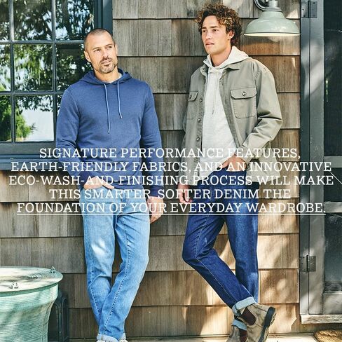 Fair Harbor The Ultra-Stretch Driftwood Denim –– Men's Straight-Fit Denim Pant, 30-Inch Inseam – Soft-Stretch, Authentic Wash in Saudi Arabia