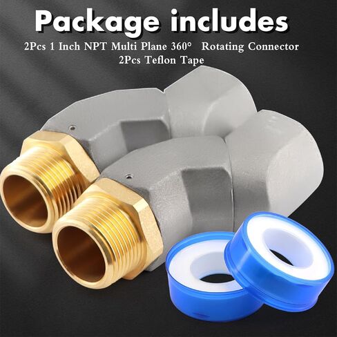 Jeemiter 1 Inch Fuel Swivel, Fuel Hose Swivel with 1'' NPT Connector Fuel Plane Swivel with 360 Roating Connector 2PCS in Saudi Arabia