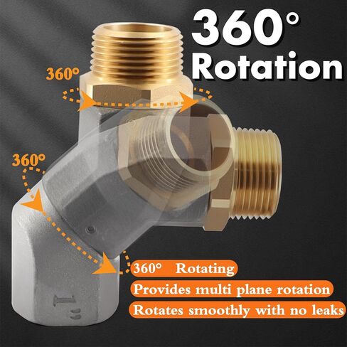 Jeemiter 1 Inch Fuel Swivel, Fuel Hose Swivel with 1'' NPT Connector Fuel Plane Swivel with 360 Roating Connector 2PCS in Saudi Arabia