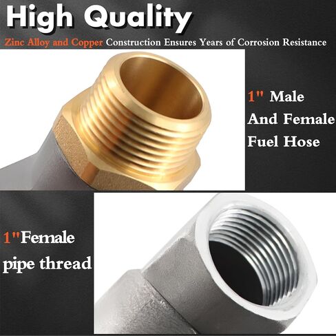 Jeemiter 1 Inch Fuel Swivel, Fuel Hose Swivel with 1'' NPT Connector Fuel Plane Swivel with 360 Roating Connector 2PCS in Saudi Arabia