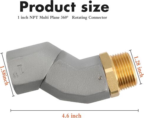 Jeemiter 1 Inch Fuel Swivel, Fuel Hose Swivel with 1'' NPT Connector Fuel Plane Swivel with 360 Roating Connector 2PCS in Saudi Arabia