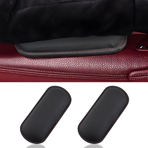 2PCS Car Elbow Pads, Memory Foam Car Center Console Cushion Pad for Knee Leg Elbow, Soft Leather Car Door Armrest Pad for Comfortable Support, Universal Arm Rest Pillow for Most Vehicles (Black) in Saudi Arabia