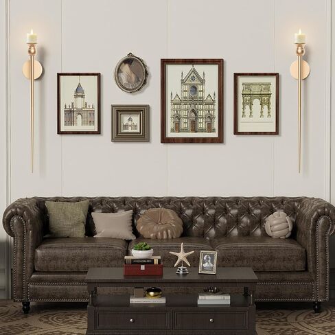Candle Wall Sconce, 31.5inch Candle Sconces Wall Decor Set of 2, Long Wall Candle Holder Sconce with Battery Operated Candles Retro Chic Wall Sconces Candle Holder Decoration for Home Decor (Black) in Kuwait