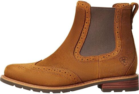 Ariat Women's Wexford Brogue Waterproof Western Boot, Chocolate Brown, 9.5 in Saudi Arabia