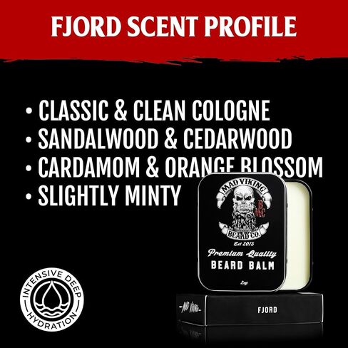 Mad Viking Beard Co Berserker 2 Ounce Beard Balm, Medium to Heavy Hold, All Natural and Organic Ingredients, Paraben and Cruelty-Free, Maintain and Manage Beard Hair, Best Gift for Him and Husband in Saudi Arabia