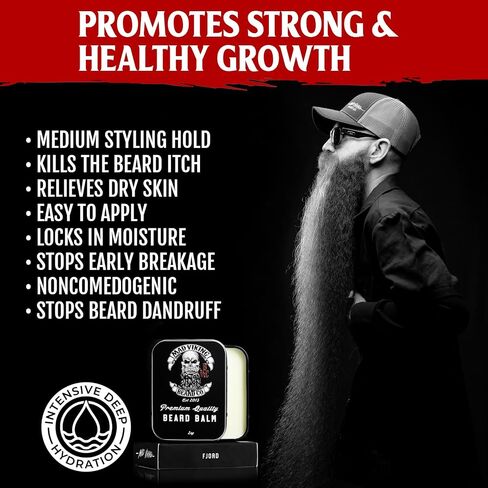 Mad Viking Beard Co Berserker 2 Ounce Beard Balm, Medium to Heavy Hold, All Natural and Organic Ingredients, Paraben and Cruelty-Free, Maintain and Manage Beard Hair, Best Gift for Him and Husband in Saudi Arabia