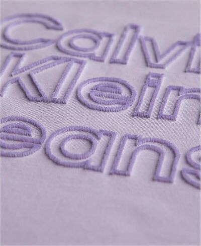 Calvin Klein Girls' Short Sleeve Tee Shirt, Cute & Colorful Logo Design, Relaxed Fit & Round Neckline, White with Rainbow Logo, Size S 7 in Saudi Arabia
