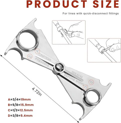 Scissor Fuel Line Disconnect Tool, 3/8 and 5/16 Inch Transmission Oil Cooler Line Disconnect Scissors, 2-in-1 Fuel Filter Removal Tool for Vehicle Heater A/C Lines Service in Saudi Arabia