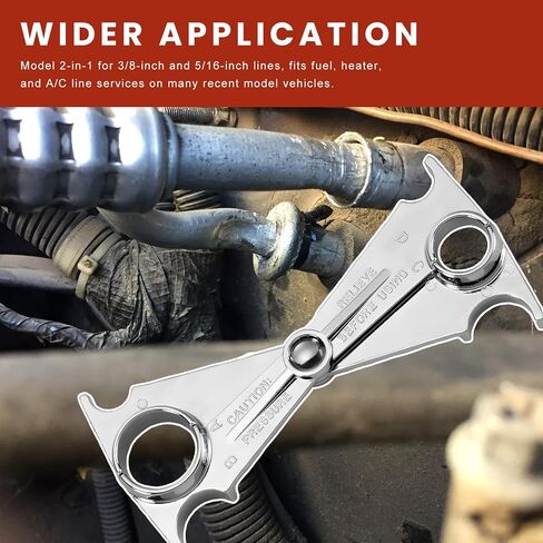 Scissor Fuel Line Disconnect Tool, 3/8 and 5/16 Inch Transmission Oil Cooler Line Disconnect Scissors, 2-in-1 Fuel Filter Removal Tool for Vehicle Heater A/C Lines Service in Saudi Arabia