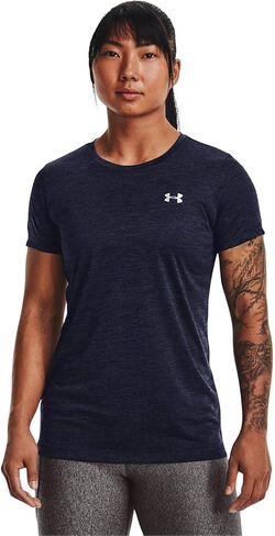 Under Armour Women's Standard Tech Twist T-Shirt, (717) Tourmaline Teal/Opal Green/Metallic Silver, XX-Large in Saudi Arabia