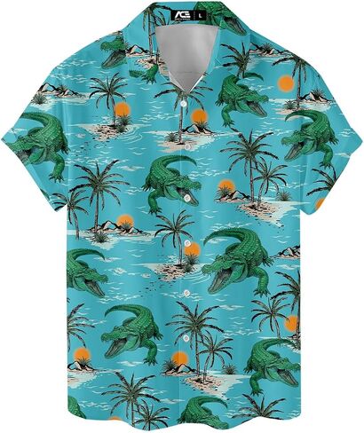Funny Hawaiian Shirt for Mens Vintage Hawaiian Shirt Mens Short Sleeve Button Down Shirt Men in Kuwait