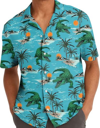 Funny Hawaiian Shirt for Mens Vintage Hawaiian Shirt Mens Short Sleeve Button Down Shirt Men in Kuwait