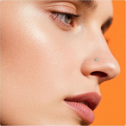 حلقات أنف Vsnnsns 18G 20G 22G للنساء 316L من الفولاذ المقاوم للصدأ الجراحي على شكل حرف L مسامير أنف على شكل عظمة حلقات أنف ثقب الأنف الماس CZ 1.5 مم 2 مم 2.5 مم 3 مم 3.5 مم 4 مم فضي 40 قطعة in Kuwait