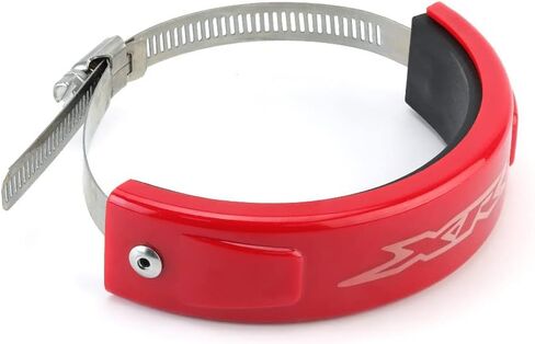 دراجة نارية لـ Honda XR 250R 400R 600R 650R 650L عادم كاتم الصوت حلقة تغطية العادم أنبوب العادم المحامي المضاد للشفقة (أحمر) in Kuwait