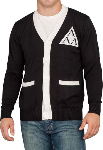 Revenge of the Nerds Tri Lambda Black with White Mens Costume Cardigan Sweater in Saudi Arabia