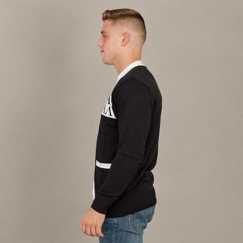 Revenge of the Nerds Tri Lambda Black with White Mens Costume Cardigan Sweater in Saudi Arabia
