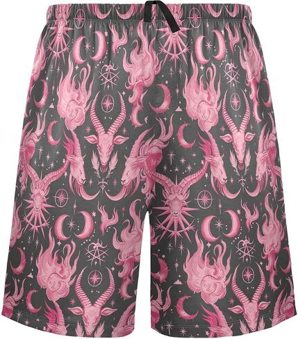 Men's Pajama Bottoms, Colorful Pattern Sleep Pajamas Shorts Sleepwear Lounge Wear Short Pants in Saudi Arabia