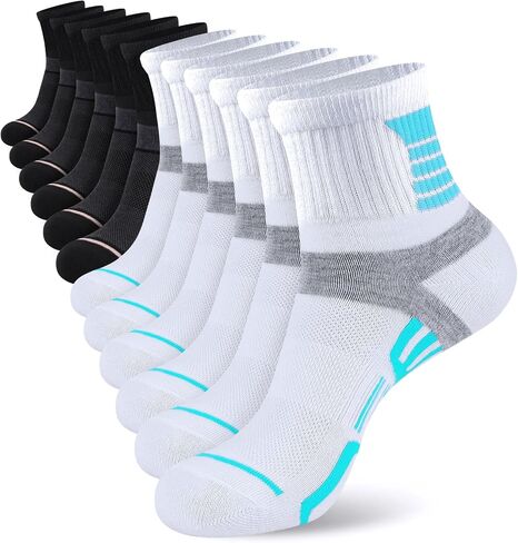 12 Pairs Womens Ankle Socks Lightweight Breathable Casual Mini Crew Quarter Socks For Women in Saudi Arabia