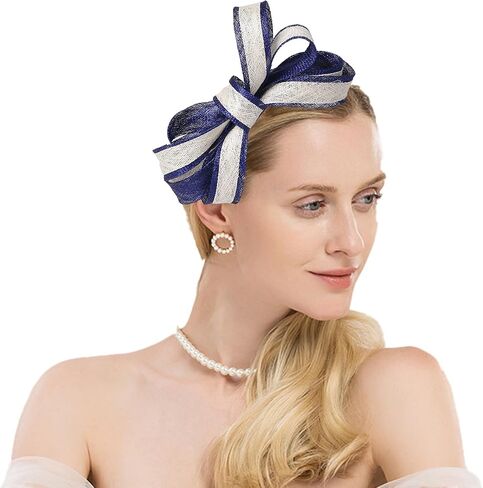 Sinamay Fascinators Hats for Women Ladies Church Headdress Formal Tea Party Wedding Cocktail Derby Hat with Bowknot in Saudi Arabia