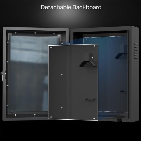 VIVO Wall-Mounted EV Charger Protective Box with Digital Safety Lock and Keypad, Tempered Glass Front Panel, Heavy Duty Outdoor Charging Case, Black, Mount-EVCG1 in Saudi Arabia