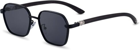 Retro Men's Sunglasses Metal Frame Keyhole Bridge,56mm UV 400 Protection Lens Sunnies Hexagon 2A670 in Saudi Arabia