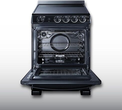 Summit REX2431BRT 24" Electric Smooth Top Range in Black in Saudi Arabia