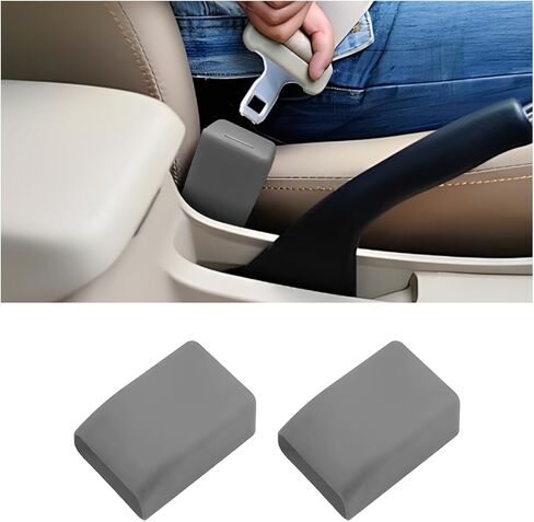 حامل مشبك حزام مقعد السيارة ، 2pcs سيليكون مركبة حزام المقعد الدعوي الداعم لسهولة الوصول ، والوقوف في مستقيم حزام سلامة حزام السلامة ، عالمي لسيارات الدفع الرباعي ، RVs ، الشاحنات (رمادي) in Saudi Arabia