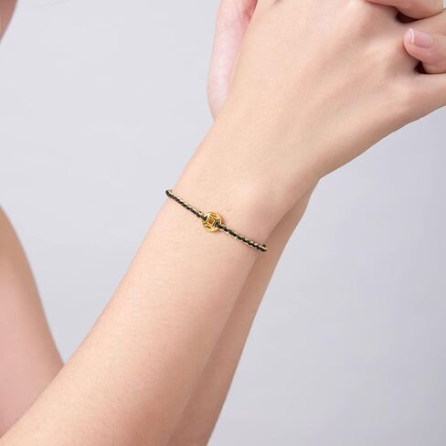 String Bracelet Solid Gold Charm Bracelets Black Lucky Coins Gold Jewelry Cool Bracelets Unisex for Women Men Adults Girlfriend Friendship Couple Bracelet Pure Gold Not Gold Plated in Kuwait