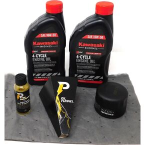10W-30 Oil Change Kit for Kawasaki 49065-0721 (0736) and Fuel Treatment