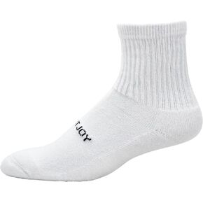 FootJoy Women's ComfortSof Quarter Socks, White, Fits Shoe Size 6-9