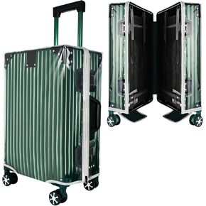 28" Thicken Clear Luggage Cover with Zipper, Clear PVC Suitcase Covers for Luggage, Waterproof Dustproof Anti-scratch Travel Luggage Cover Protector Suitcase