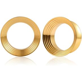 2PCS 10mm-16mm Double Flare Ear Plugs Stretchers Hypoallergenic 316L Stainless Steel Body Jewelry for Women Men Ear Gauges Stretching Expander