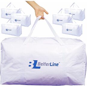 Extra Large Storage Bag - Heavy Duty 45x22x16 Inches Huge Tote Duffel with Max Load of 100 lbs. (45kg) - Tear-resistant & Water-resistant Polypropylene Woven Cloth, With Zippers